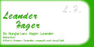leander hager business card